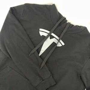 Tesla Logo Black Pullover Hoodie Sweatshirt Electric Car‎ Fan Apparel L